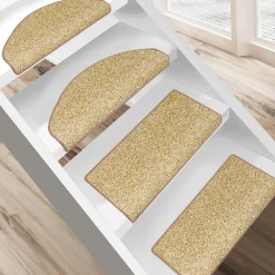 Floordirekt Tapis d'escalier Shaggy Sphinx Rectangulaire 23,5 x 65 cm Beige -- Accessoire D'Escalier