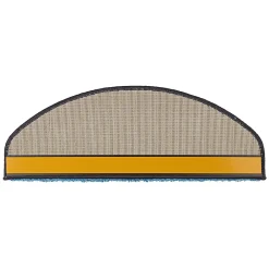 Floordirekt Tapis d'escalier Shaggy Sphinx Demi-circulaire 23,5 x 65 cm Bleu clair -- Accessoire D'Escalier