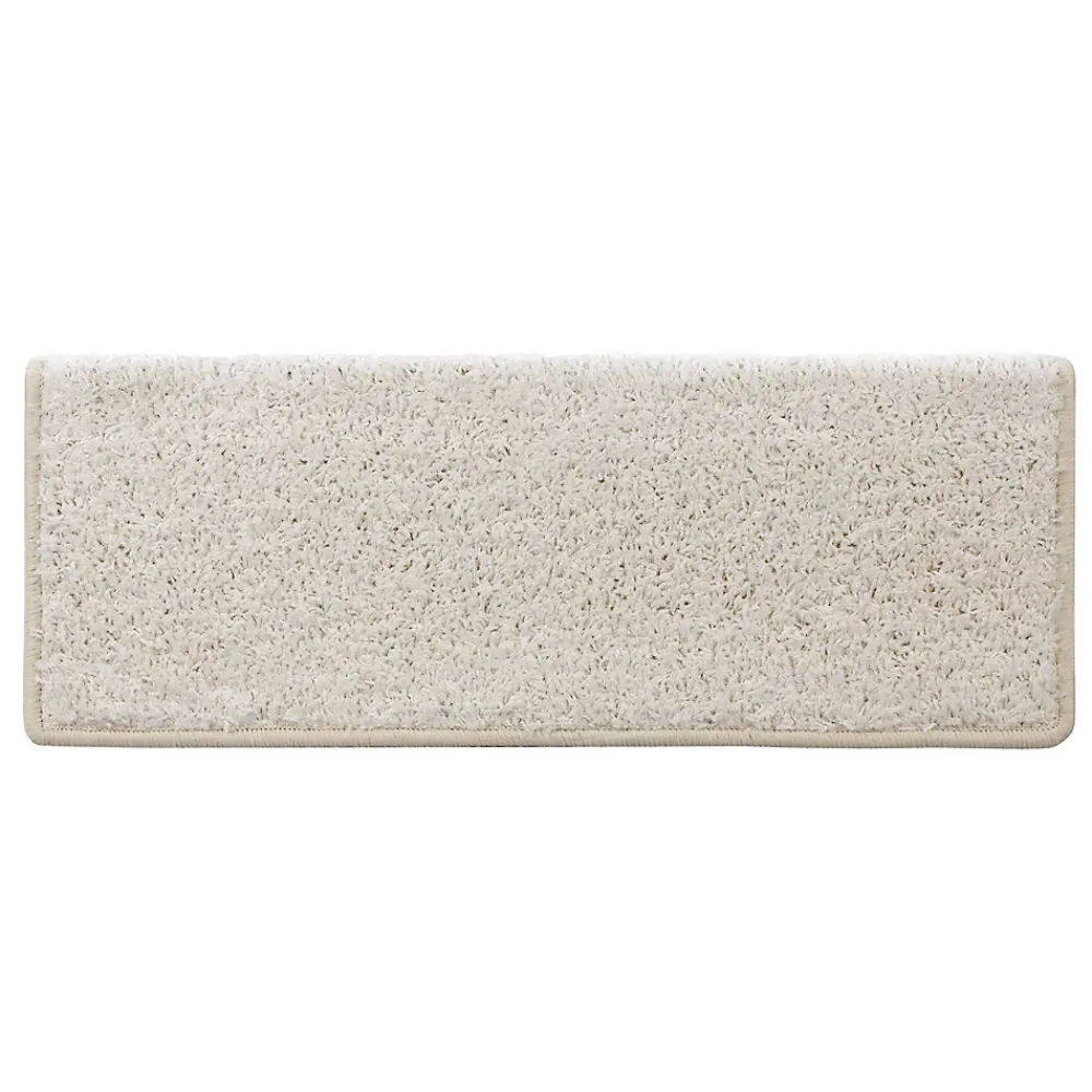 Floordirekt Tapis d'escalier Shaggy Sphinx Rectangulaire 23,5 x 65 cm Crème -- Accessoire D'Escalier