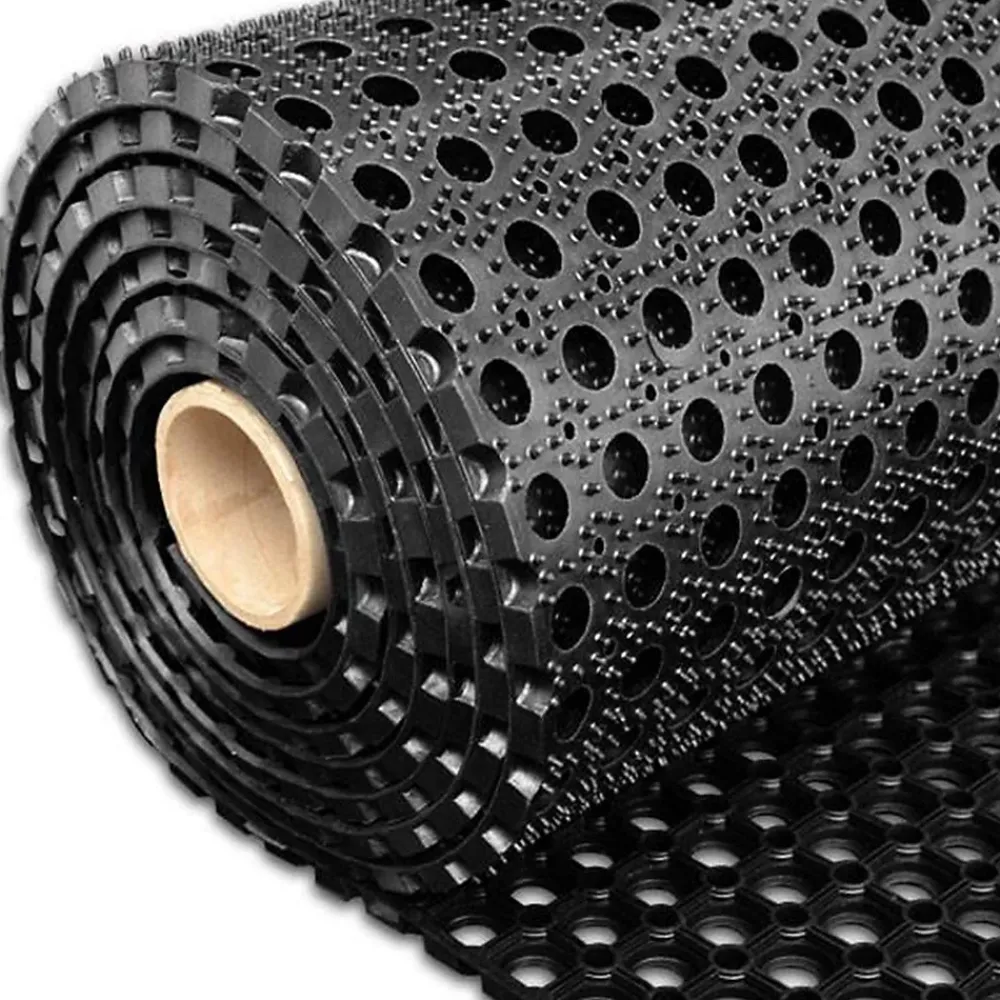 Floordirekt Tapis en caoutchouc avec anneaux Octo Door 23 mm 60 x 80 cm- Dalle Et Lame Pvc