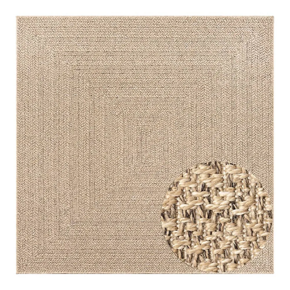 Vidaxl Tapis ZIZUR 200x200 cm aspect de jute intérieur et extérieur- Moquette|Moquette