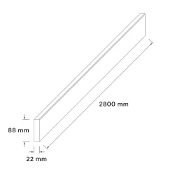 Claustra Intérieur|Tasseau Bois<Tasseau Claustra MDF blanc à peindre l.8,8 x L.280 cm
