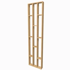 Foge Tasseau Claustra étagères MDF revêtu papier imprimé chêne L.60 x H.250 cm- Claustra Intérieur|Tasseau Bois
