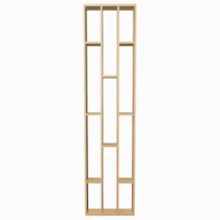 Foge Tasseau Claustra étagères MDF revêtu papier imprimé chêne L.60 x H.250 cm- Claustra Intérieur|Tasseau Bois