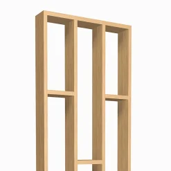 Foge Tasseau Claustra étagères MDF revêtu papier imprimé chêne L.60 x H.250 cm- Claustra Intérieur|Tasseau Bois