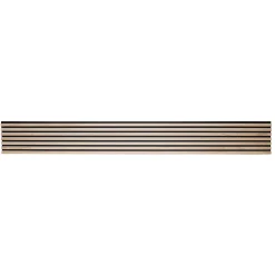 Tasseau décoratif lambris lamelles bois coloris naturel l.250 x l.30 x ep.1 cm- Panneau Tasseau Bois|Lambris Mural