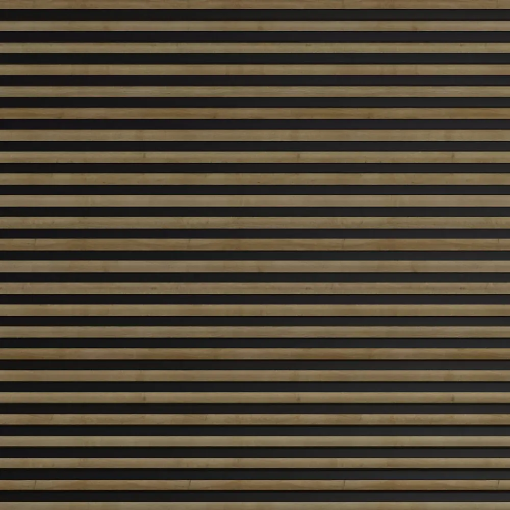 Stegu Lambris Mural|Panneau Tasseau Bois<Tasseau décoratif lambris lamelles Linea Slim Black MDF noir et chêne 15 x 265 cm, ép. 30mm
