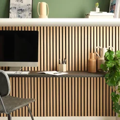 Tasseau Décoratif|Panneau Tasseau Bois<Tasseau décoratif lamelles en bois sur feutrine 30 x 60 cm (vendu à l'unité)