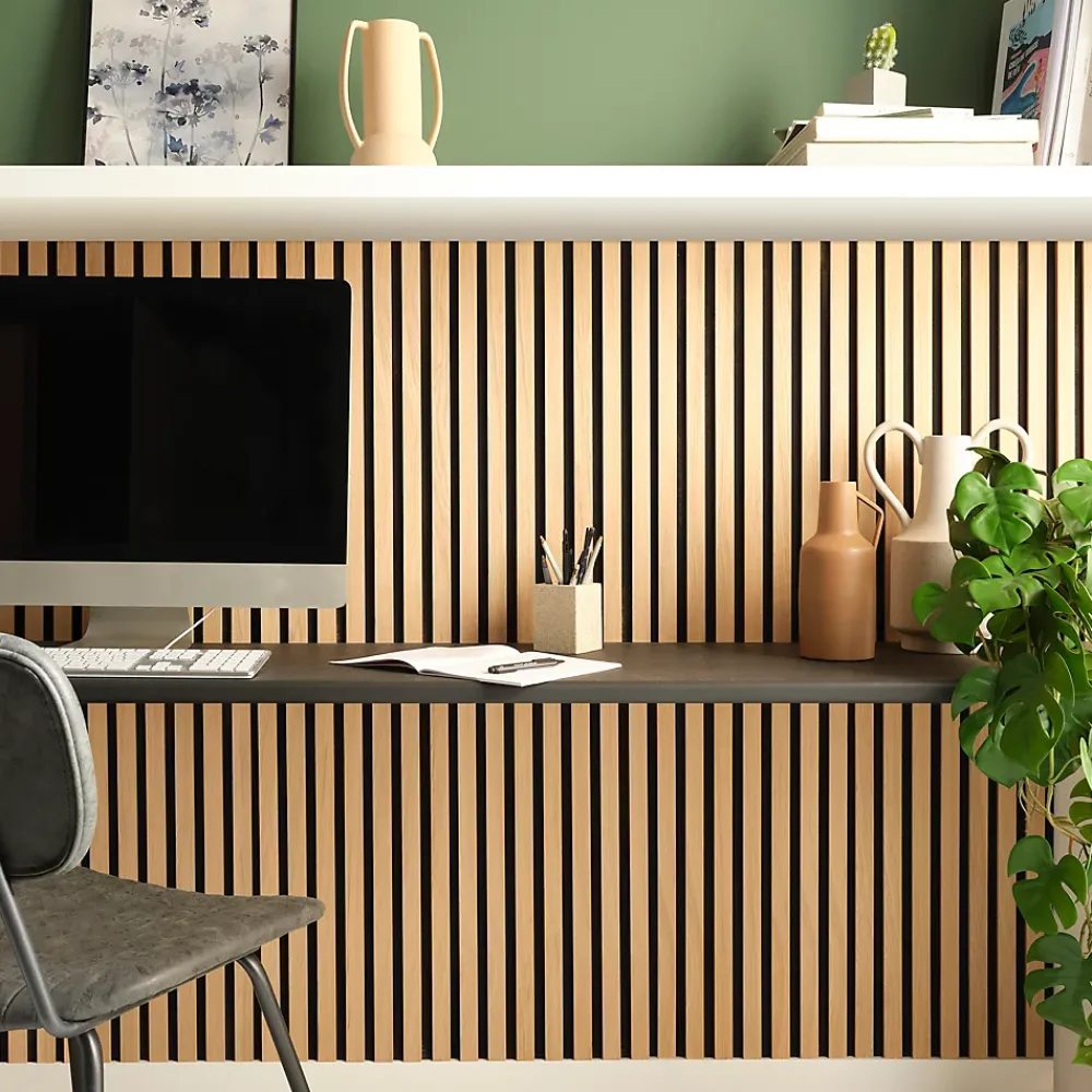 Tasseau Décoratif|Panneau Tasseau Bois<Tasseau décoratif lamelles en bois sur feutrine 30 x 60 cm (vendu à l'unité)
