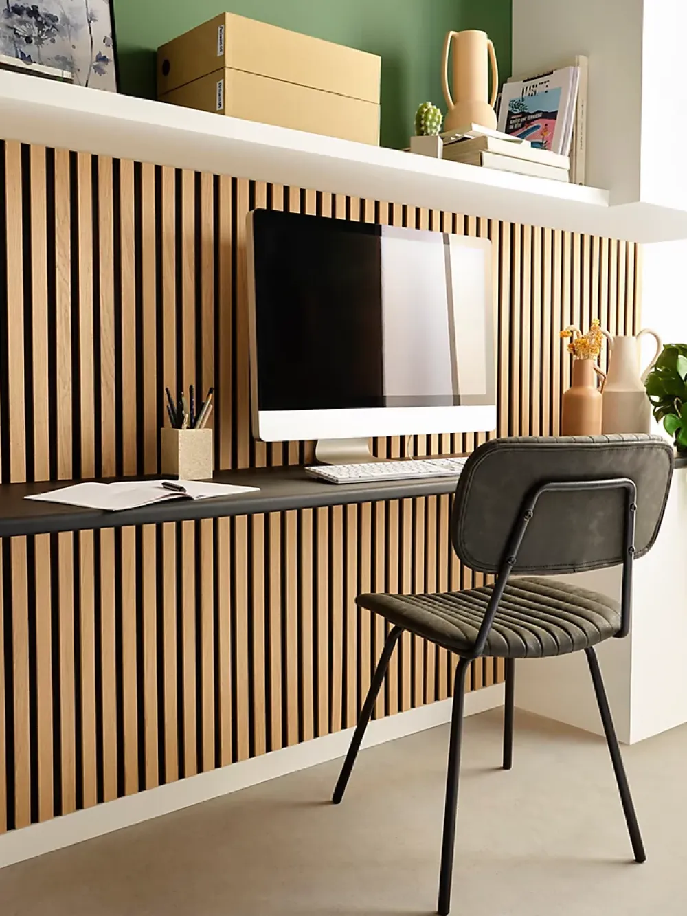Tasseau Décoratif|Panneau Tasseau Bois<Tasseau décoratif lamelles en bois sur feutrine 30 x 60 cm (vendu à l'unité)