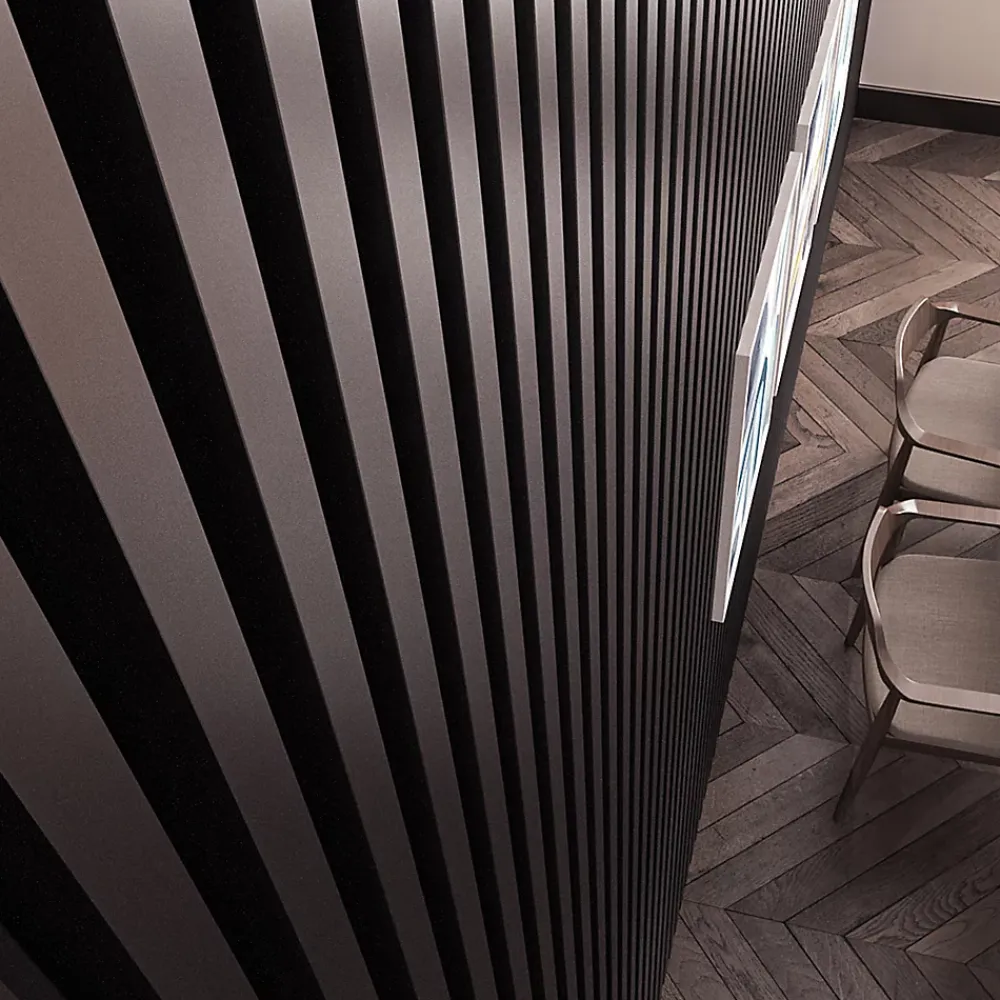 Tasseau Bois|Lambris Mural<Tasseau décoratif placage noir 3 x 280 cm vendu par 4 pièces