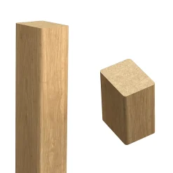 Tasseau Bois|Tasseau Décoratif<Tasseau décoratif placage papier imitation chêne Saragosse, 3 x 4 cm L.2,8 m (lot de 4)