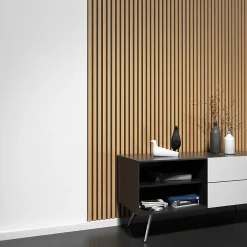 Foge Tasseau de finition en chêne pour panneau Saragossa 2800 x 28 x 22 mm- Tasseau Bois|Panneau Tasseau Bois