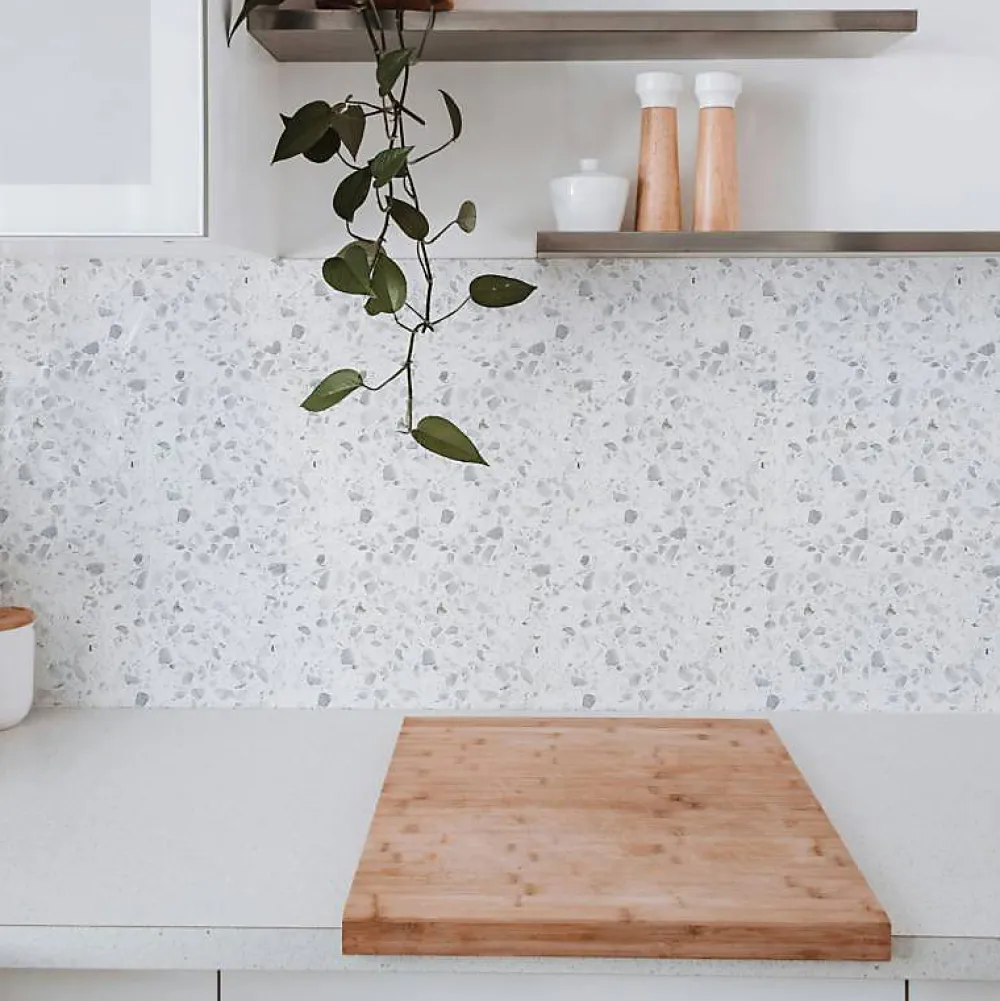 Decoon Carrelage Sol Effet Terrazzo<Terrazzo blanc Carrara - 60 x 60 cm