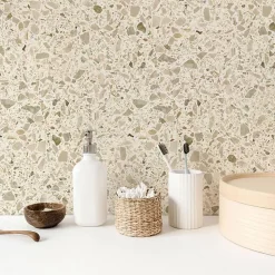 Decoon Terrazzo Stracciatella beige - 60 x 60 cm- Carrelage Sol Effet Terrazzo