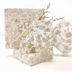 Decoon Terrazzo Stracciatella beige - 60 x 60 cm- Carrelage Sol Effet Terrazzo