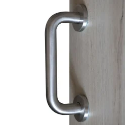 GoodHome Poignée De Porte|Poignée De Porte Extérieure<Tirant de porte Golvin acier gris L.22 x H. 24,6 cm