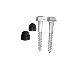 Kordo Garde-Corps, Balustrade<Tirefond Ø10 x 80 mm Prestio pour sol bois avec capuchon noir , lot de 2
