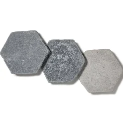 Ro'Ma Nature Carrelage Sol Effet Pierre<Tomette hexagonale Pierre d'Egypte Grise 14x14x2 cm - Intérieur et Extérieur (lot de 1 m²) -