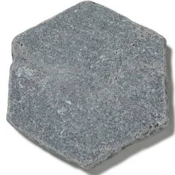 Ro'Ma Nature Carrelage Sol Effet Pierre<Tomette hexagonale Pierre d'Egypte Grise 14x14x2 cm - Intérieur et Extérieur (lot de 1 m²) -