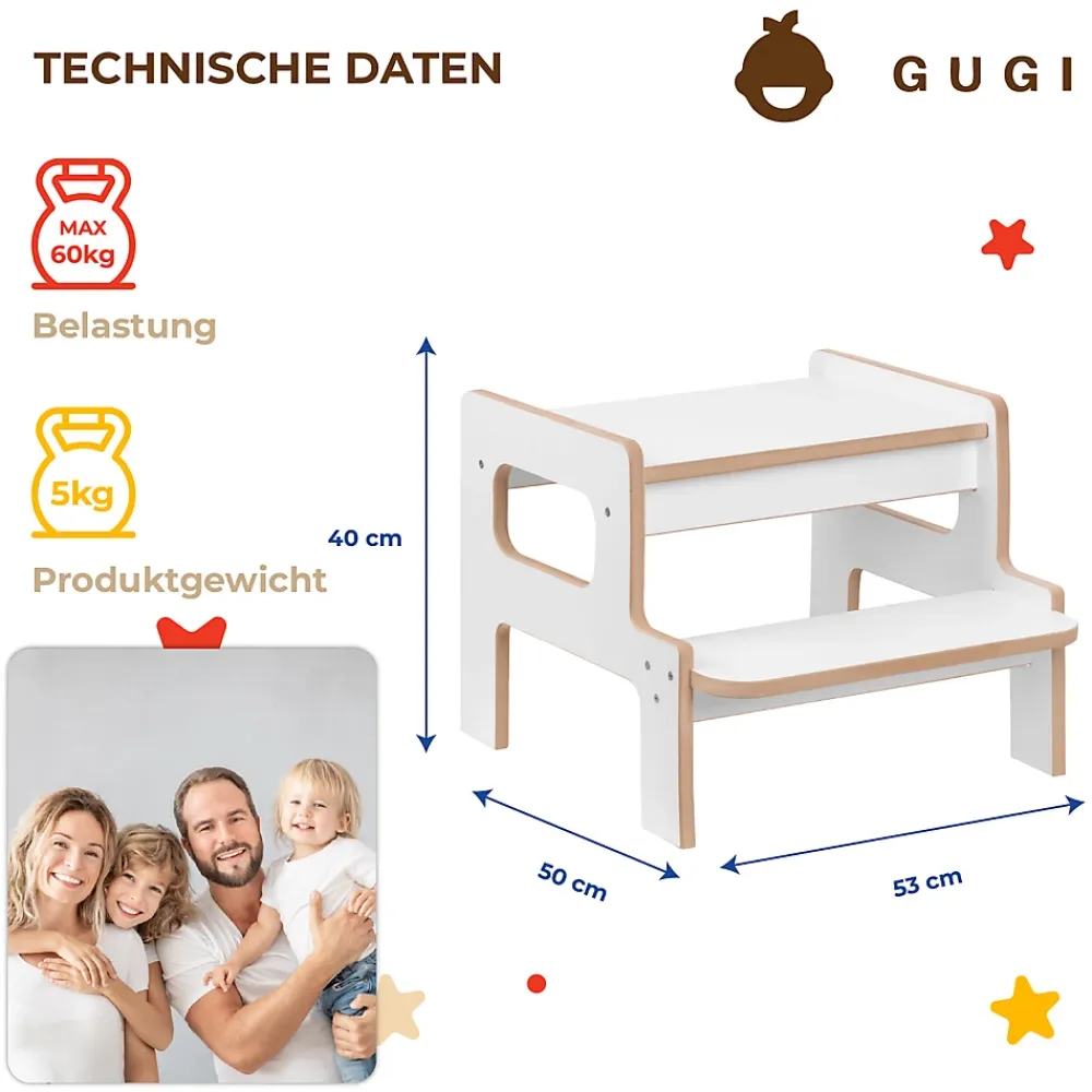 Raumhirsch Furniture Accessoire D'Escalier<Tour d'Apprentissage - Marchepied Montessori Sûr et Personnalisable pour Enfants