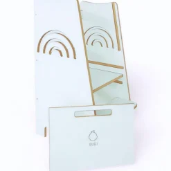 Raumhirsch Furniture Tour d'Apprentissage Rainbow - Tour Montessori Sécurisée avec Motif Arc-en-Ciel- Accessoire D'Escalier