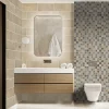 Casa Linea Travertin<Travertin mural en pierre naturelle beige mat L. 40,6 x l. 20,3 cm x ép. 1 cm