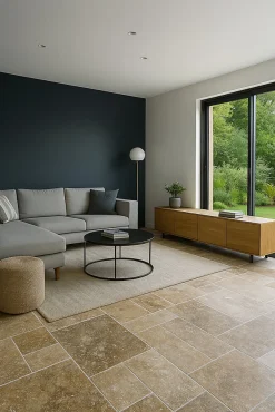 Pattom TRAVERTIN RUSTIC (2nd Choix) , pierre naturelle, Opus 4 formats EP 1,2cm (carton de 0,74m2) - LIVRAISON CHARIOT EMBARQUÉ- Travertin