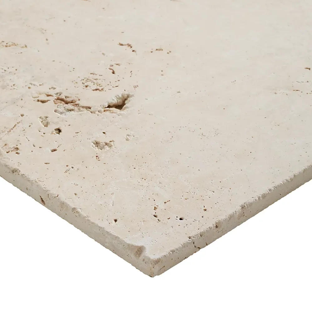 Casa Linéa Travertin<Travertin sol et mur intérieur beige L.61 x l.40,6 cm x ép.12 mm, Travertino