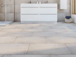 Travertin<Travertin sol et mur intérieur L.60 x l.40 cm x ép.12 mm, Travertino Light