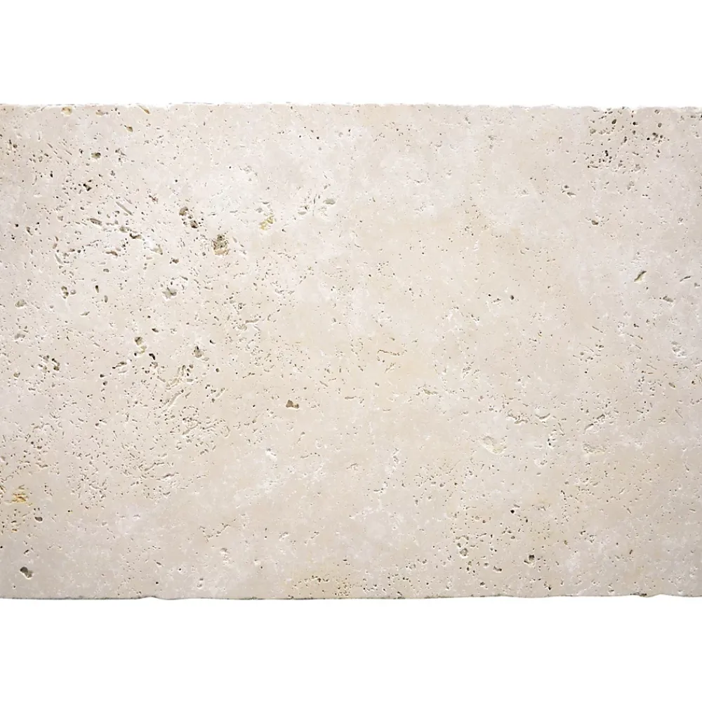 Travertin<Travertin sol et mur intérieur L.60 x l.40 cm x ép.12 mm, Travertino Light