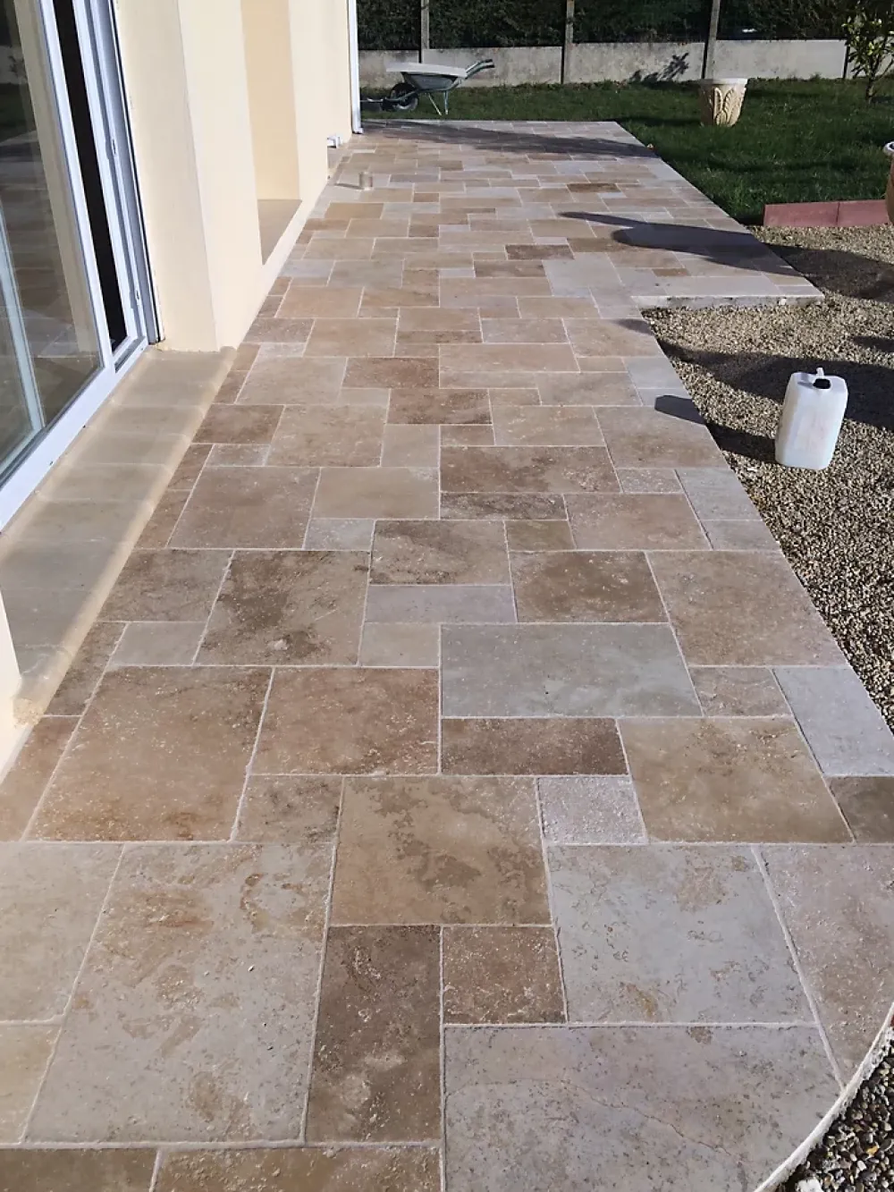Pattom TRAVERTIN STANDARD MIX (1er choix mix), pierre naturelle, Opus 4 formats EP 1,2cm (carton de 0,74m2) LIVRAISON PREMIUM- Travertin