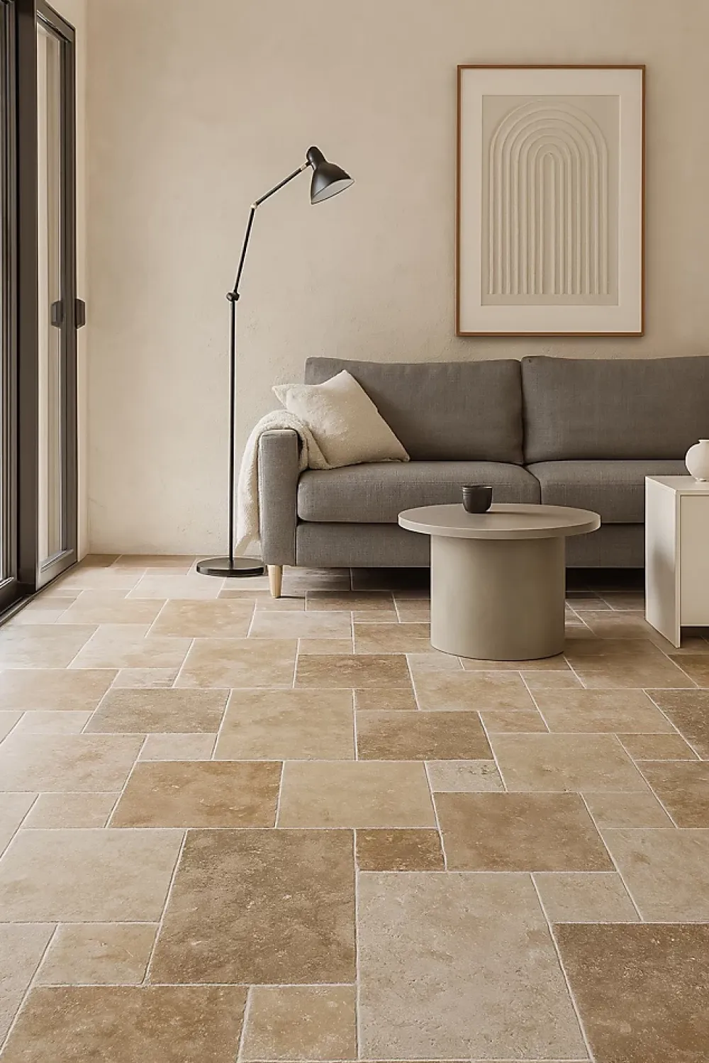 Pattom TRAVERTIN STANDARD MIX (1er choix mix), pierre naturelle, Opus 4 formats EP 1,2cm (carton de 0,74m2) LIVRAISON PREMIUM- Travertin