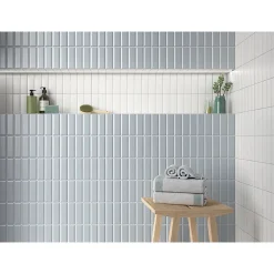 Lux Mosaic Velvet Vison Lisse Série Revêtement grès cérame premium 5x15 cm.- Carrelage Mural Uni|Carrelage Mural Pour Douche