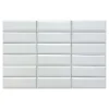 Lux Mosaic Velvet White Pillow Série Revêtement grès cérame premium 5x15 cm.- Carrelage Mural Uni