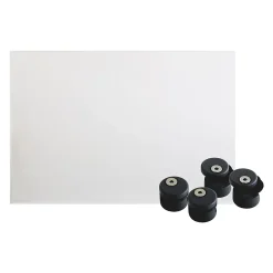 Kordo Verre synthétique avec supports de fixation noir RAL 9005 pour garde-corps- Garde-Corps, Balustrade|Verre Synthétique