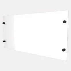 Kordo Verre synthétique avec supports de fixation noir RAL 9005 pour garde-corps- Garde-Corps, Balustrade|Verre Synthétique