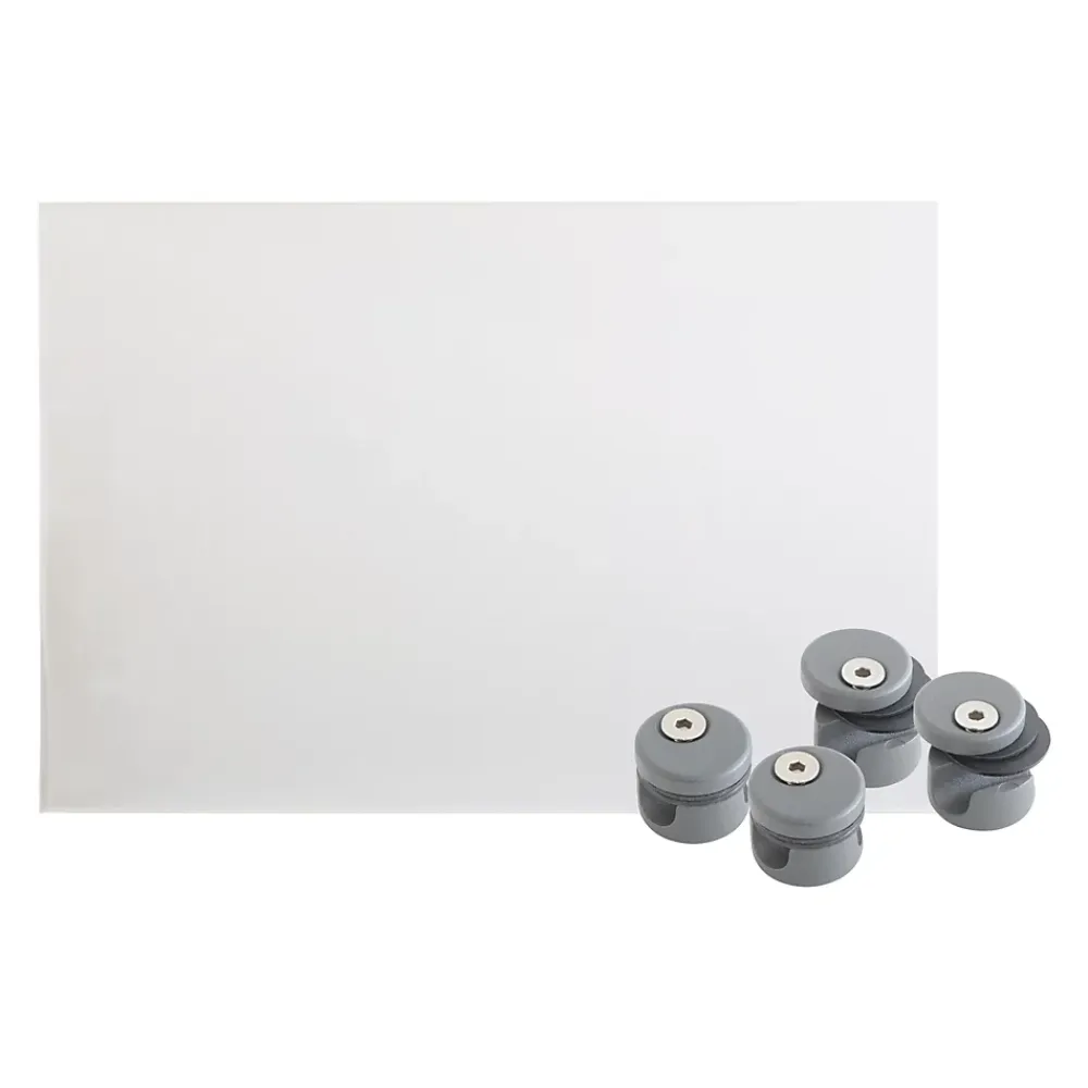 Kordo Garde-Corps, Balustrade|Verre Synthétique<Verre synthétique avec supports de fixation Gris RAL 9006 pour garde-corps