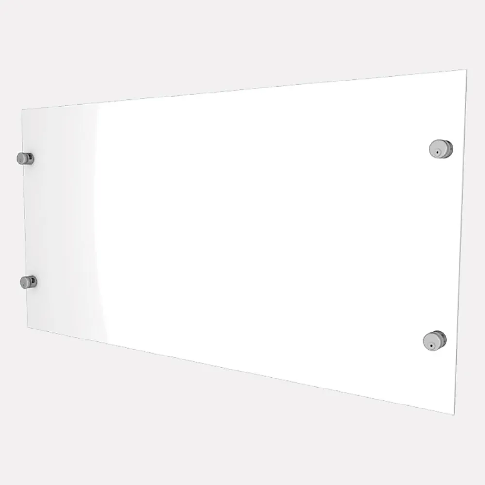 Kordo Garde-Corps, Balustrade|Verre Synthétique<Verre synthétique avec supports de fixation Gris RAL 9006 pour garde-corps