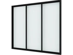 Verrière Factory Verrière<Verrière - 3 Vitrages - L: 119cm H: 105cm - Acier Ultra Fin - Noir Mat (RAL 9005) - Livrée Montée