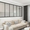 Verrière Factory Verrière<Verrière - 6 Vitrages - L: 233cm H: 125cm - Acier Ultra Fin - Noir Mat (RAL 9005) - Livrée Montée