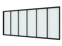 Verrière Factory Verrière<Verrière - 6 Vitrages - L: 233cm H: 125cm - Acier Ultra Fin - Noir Mat (RAL 9005) - Livrée Montée