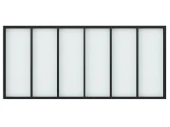 Verrière Factory Verrière<Verrière - 6 Vitrages - L: 233cm H: 125cm - Acier Ultra Fin - Noir Mat (RAL 9005) - Livrée Montée