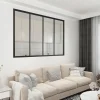 Verrière Factory Verrière<Verrière - 4 Vitrages - L: 157cm H: 115cm - Acier Ultra Fin - Noir Mat (RAL 9005) - Livrée Montée