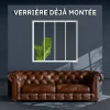Mon Marché Déco Verrière 4 Carreaux - Déjà Montée - Blanc- Verrière