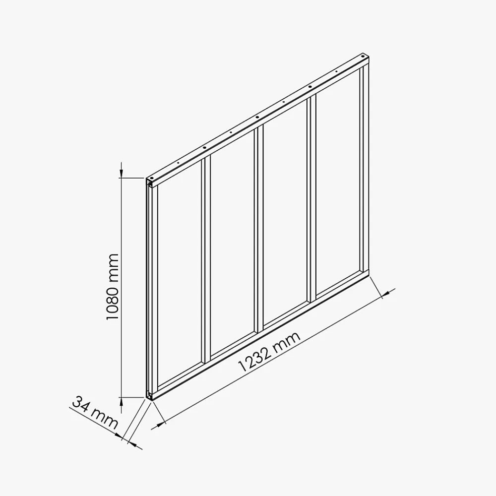 Mon Marché Déco Verrière<Verrière 4 Carreaux - En Kit - Blanc - Verre Dépoli