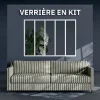 Mon Marché Déco Verrière<Verrière 5 Carreaux - En Kit - Blanc
