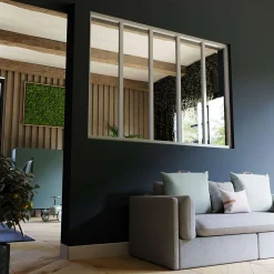 Mon Marché Déco Verrière<Verrière 5 Carreaux - En Kit - Blanc