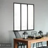 Verrière<Verrière 3 carreaux opaques, coloris noir mat H108 x l.93cm