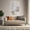 MySystem Verrière<Verrière 2 grands carreaux - L x H : 69 x 110 cm - Laqué blanc 9003 granité - vitrages inclus